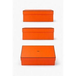Hermes Orange Empty Storage Box with L'Appel du Large 2026 Logo Ribbon 12x8x4.5